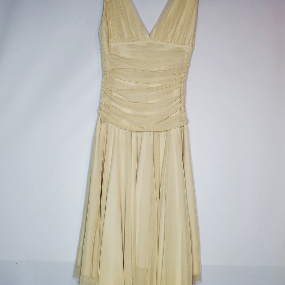 Cream Chiffon Dress Medium
